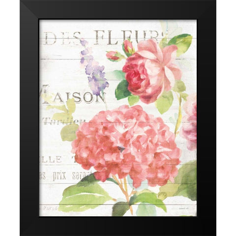 Maison Des Fleurs IV Black Modern Wood Framed Art Print by Nai, Danhui