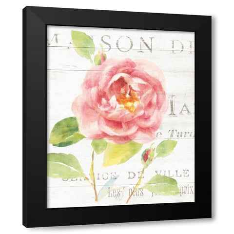 Maison des Fleurs V Black Modern Wood Framed Art Print with Double Matting by Nai, Danhui