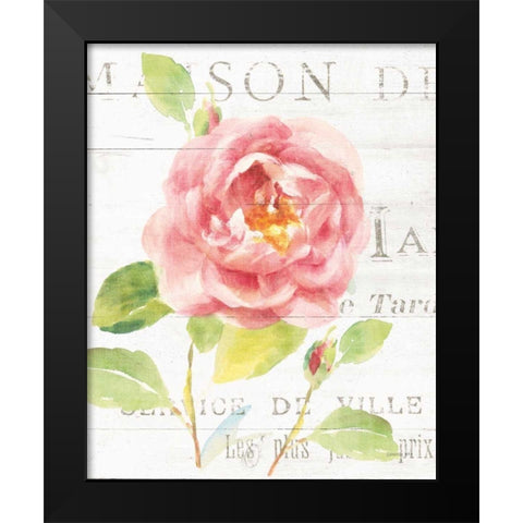 Maison des Fleurs V Black Modern Wood Framed Art Print by Nai, Danhui