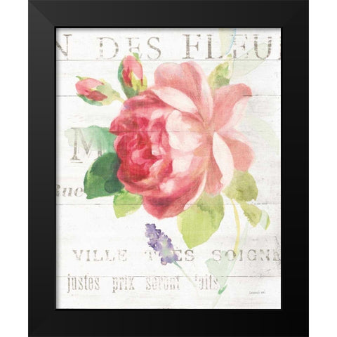 Maison des Fleurs VIII Black Modern Wood Framed Art Print by Nai, Danhui