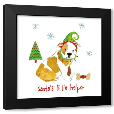 Christmas Critters I Black Modern Wood Framed Art Print with Double Matting by Zaman, Farida