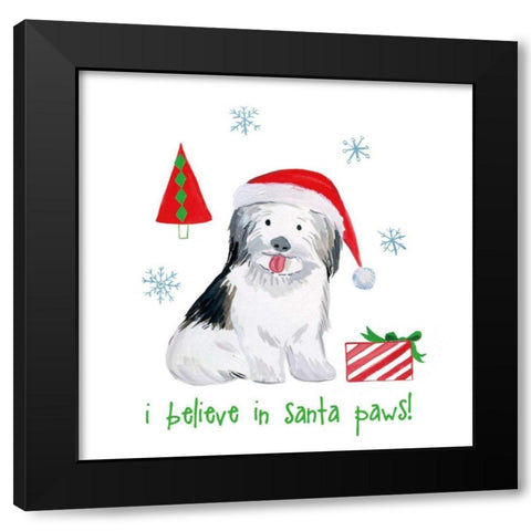 Christmas Critters III Black Modern Wood Framed Art Print by Zaman, Farida