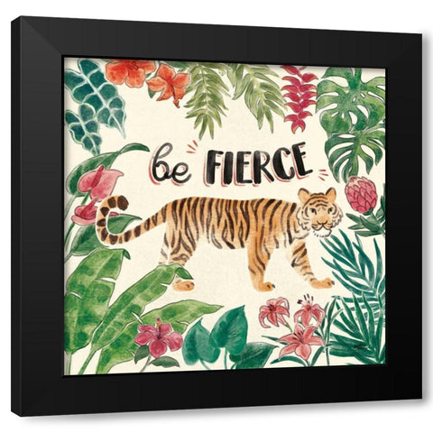 Jungle Vibes II Black Modern Wood Framed Art Print by Penner, Janelle