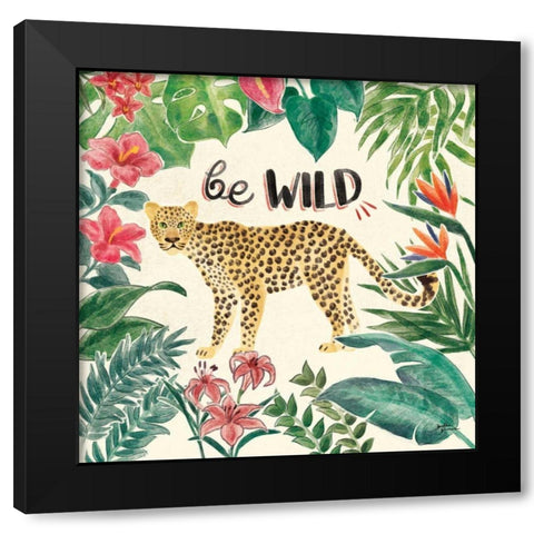 Jungle Vibes III Black Modern Wood Framed Art Print with Double Matting by Penner, Janelle