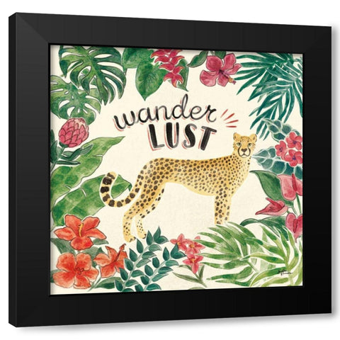 Jungle Vibes V Black Modern Wood Framed Art Print with Double Matting by Penner, Janelle