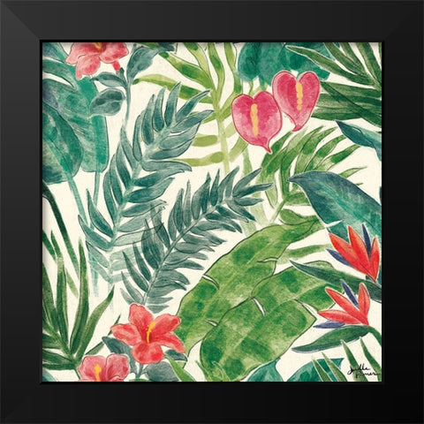 Jungle Vibes Step 02A Black Modern Wood Framed Art Print by Penner, Janelle