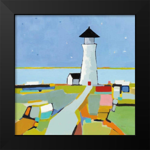 To the Lighthouse Black Modern Wood Framed Art Print by Adams, Phyllis