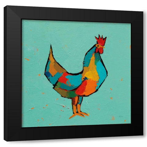 The Strutter Black Modern Wood Framed Art Print with Double Matting by Adams, Phyllis