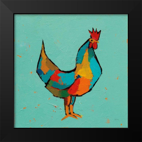 The Strutter Black Modern Wood Framed Art Print by Adams, Phyllis