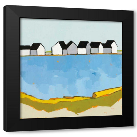 A Summers Day Black Modern Wood Framed Art Print with Double Matting by Adams, Phyllis