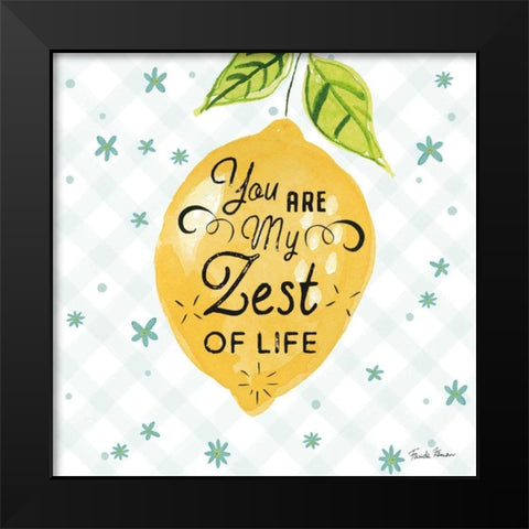 Mellow Yellow III Black Modern Wood Framed Art Print by Zaman, Farida