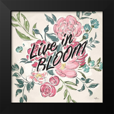 Live in Bloom II Black Modern Wood Framed Art Print by Penner, Janelle