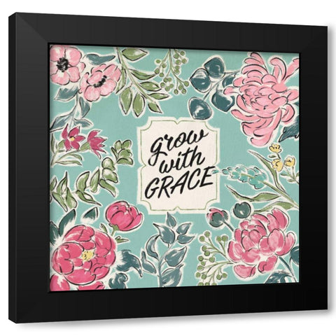 Live in Bloom IV Black Modern Wood Framed Art Print with Double Matting by Penner, Janelle