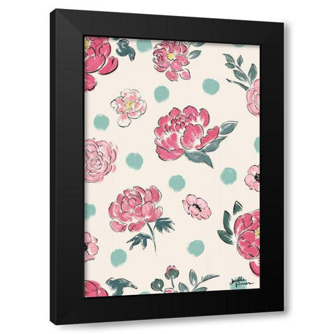 Live in Bloom Step 02A Black Modern Wood Framed Art Print with Double Matting by Penner, Janelle