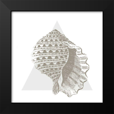 Conchology Sketches III Black Modern Wood Framed Art Print by Wild Apple Portfolio