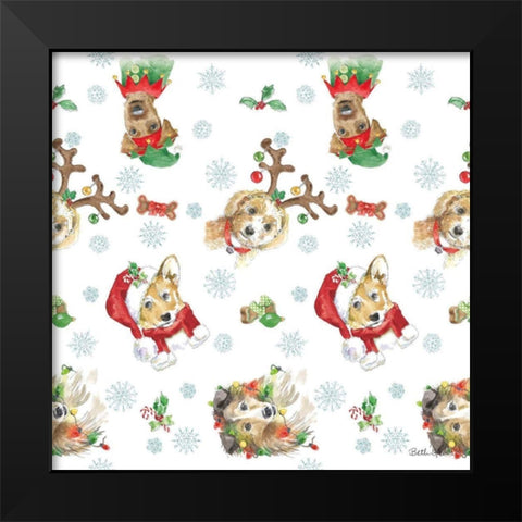 Holiday Paws Step 02A Black Modern Wood Framed Art Print by Grove, Beth