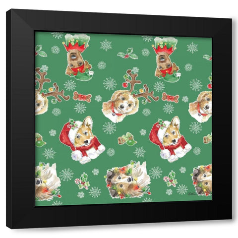 Holiday Paws Step 02D Black Modern Wood Framed Art Print by Grove, Beth