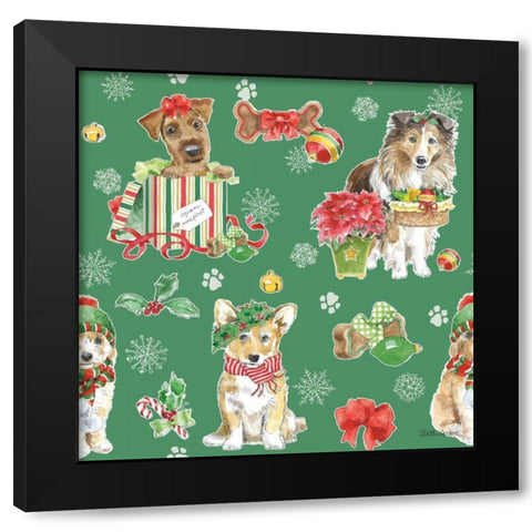Holiday Paws Step 03D Black Modern Wood Framed Art Print by Grove, Beth