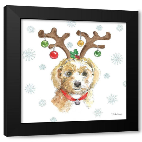 Holiday Paws VI Black Modern Wood Framed Art Print by Grove, Beth