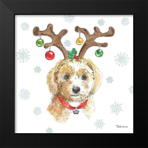 Holiday Paws VI Black Modern Wood Framed Art Print by Grove, Beth