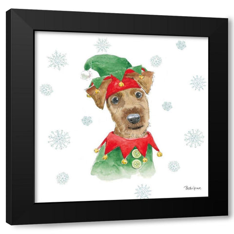Holiday Paws VII Black Modern Wood Framed Art Print by Grove, Beth
