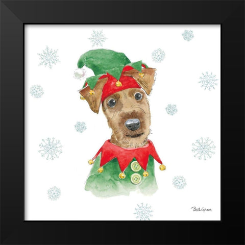 Holiday Paws VII Black Modern Wood Framed Art Print by Grove, Beth