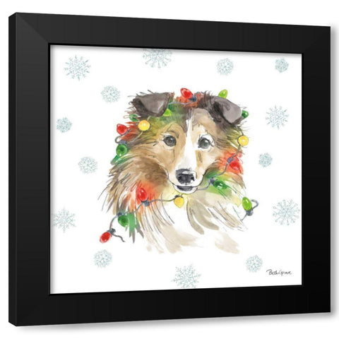 Holiday Paws IX Black Modern Wood Framed Art Print by Grove, Beth