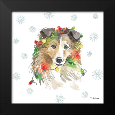 Holiday Paws IX Black Modern Wood Framed Art Print by Grove, Beth