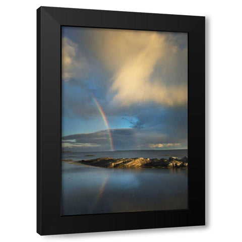 Blue Rocks Black Modern Wood Framed Art Print by Majchrowicz, Alan