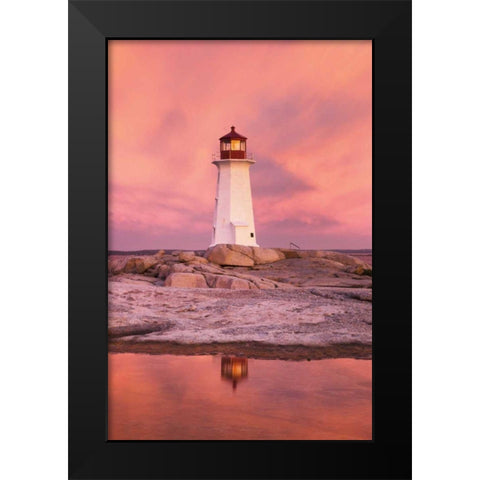 Peggys Cove Black Modern Wood Framed Art Print by Majchrowicz, Alan