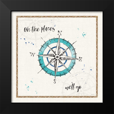 Coastal Buoys V Go Black Modern Wood Framed Art Print by Tavoletti, Anne