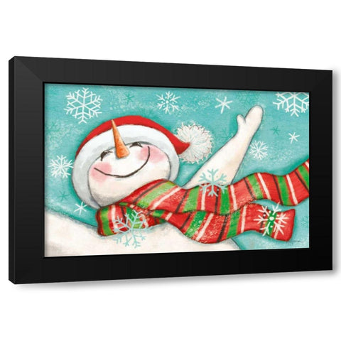 Let it Snow I Eyes Open Black Modern Wood Framed Art Print with Double Matting by Urban, Mary