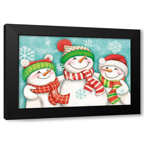 Let it Snow III Eyes Open Black Modern Wood Framed Art Print with Double Matting by Urban, Mary