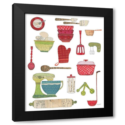 Cool Kitchen III Black Modern Wood Framed Art Print with Double Matting by Prahl, Courtney