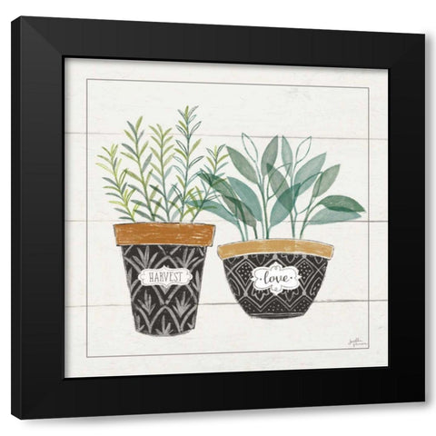 Fine Herbs IV Love Black Modern Wood Framed Art Print with Double Matting by Penner, Janelle