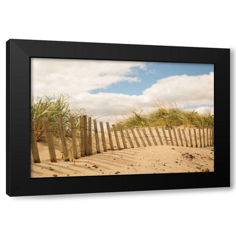 Beach Dunes I Black Modern Wood Framed Art Print by Aledanda