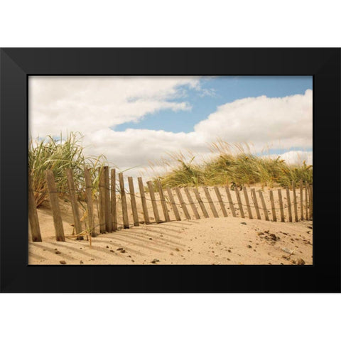 Beach Dunes I Black Modern Wood Framed Art Print by Aledanda