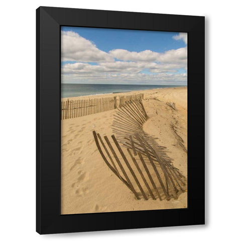 Beach Dunes II Black Modern Wood Framed Art Print by Aledanda