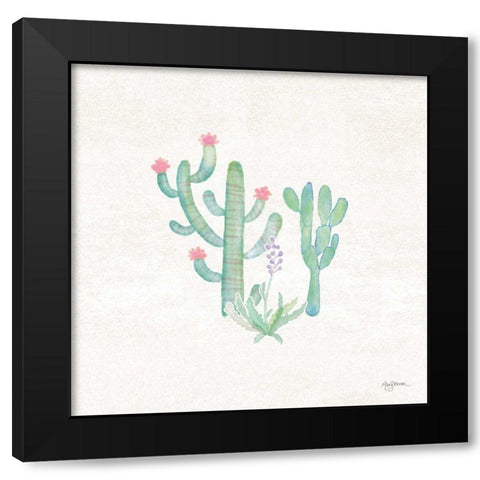 Bohemian Cactus IV Black Modern Wood Framed Art Print with Double Matting by Urban, Mary