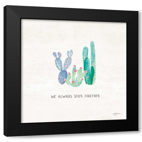 Bohemian Cactus VI Black Modern Wood Framed Art Print with Double Matting by Urban, Mary