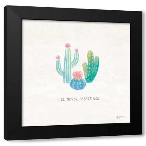 Bohemian Cactus VII Black Modern Wood Framed Art Print with Double Matting by Urban, Mary