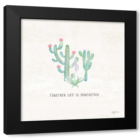 Bohemian Cactus VIII Black Modern Wood Framed Art Print with Double Matting by Urban, Mary