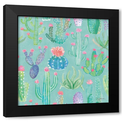 Bohemian Cactus Step 01E Black Modern Wood Framed Art Print by Urban, Mary