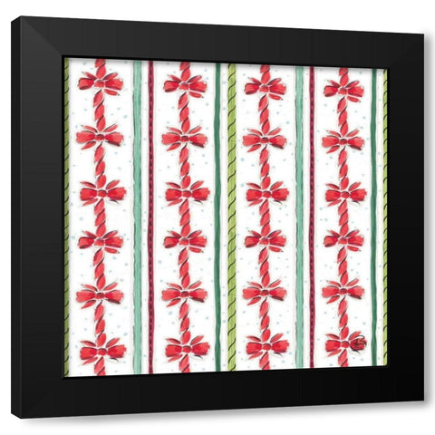 Country Poinsettias Step 08A Black Modern Wood Framed Art Print with Double Matting by Brissonnet, Daphne