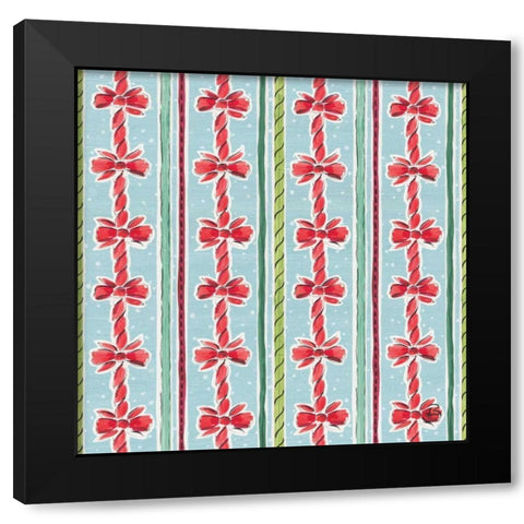 Country Poinsettias Step 08B Black Modern Wood Framed Art Print with Double Matting by Brissonnet, Daphne