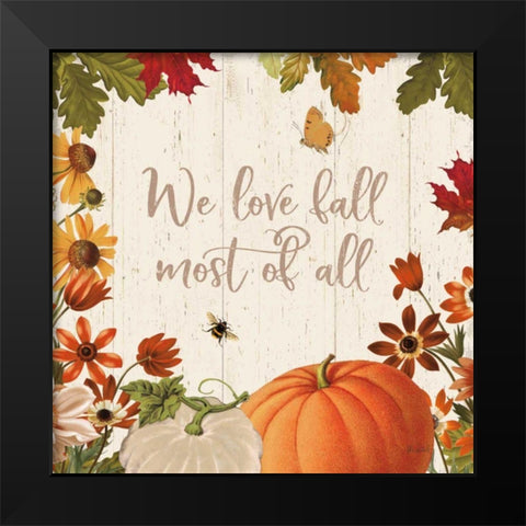 Fall Garden II Black Modern Wood Framed Art Print by Pertiet, Katie