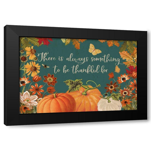Fall Garden I Teal Black Modern Wood Framed Art Print with Double Matting by Pertiet, Katie