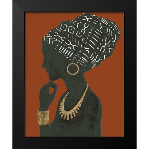 Graceful Majesty II Spice Crop Black Modern Wood Framed Art Print by Adams, Emily