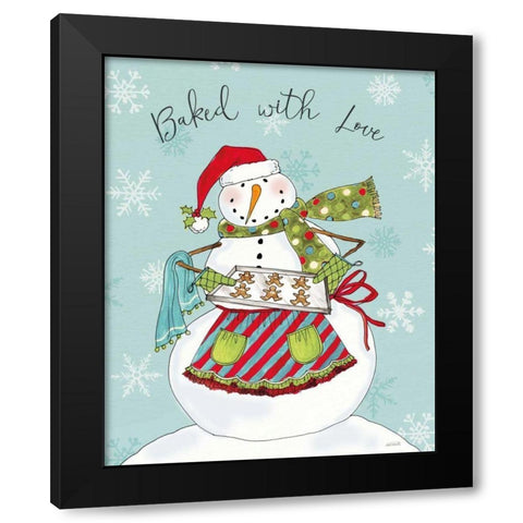 Baked with Love V Black Modern Wood Framed Art Print with Double Matting by Tavoletti, Anne