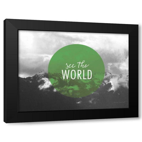 Bold Adventures III v2 Black Modern Wood Framed Art Print with Double Matting by Marshall, Laura